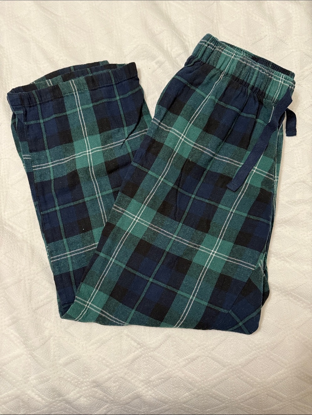 Women’s Green & Navy Plaid Lounge Pants - Unbranded